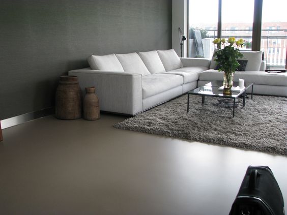 Inspiratie: gietvloer in de woonkamer