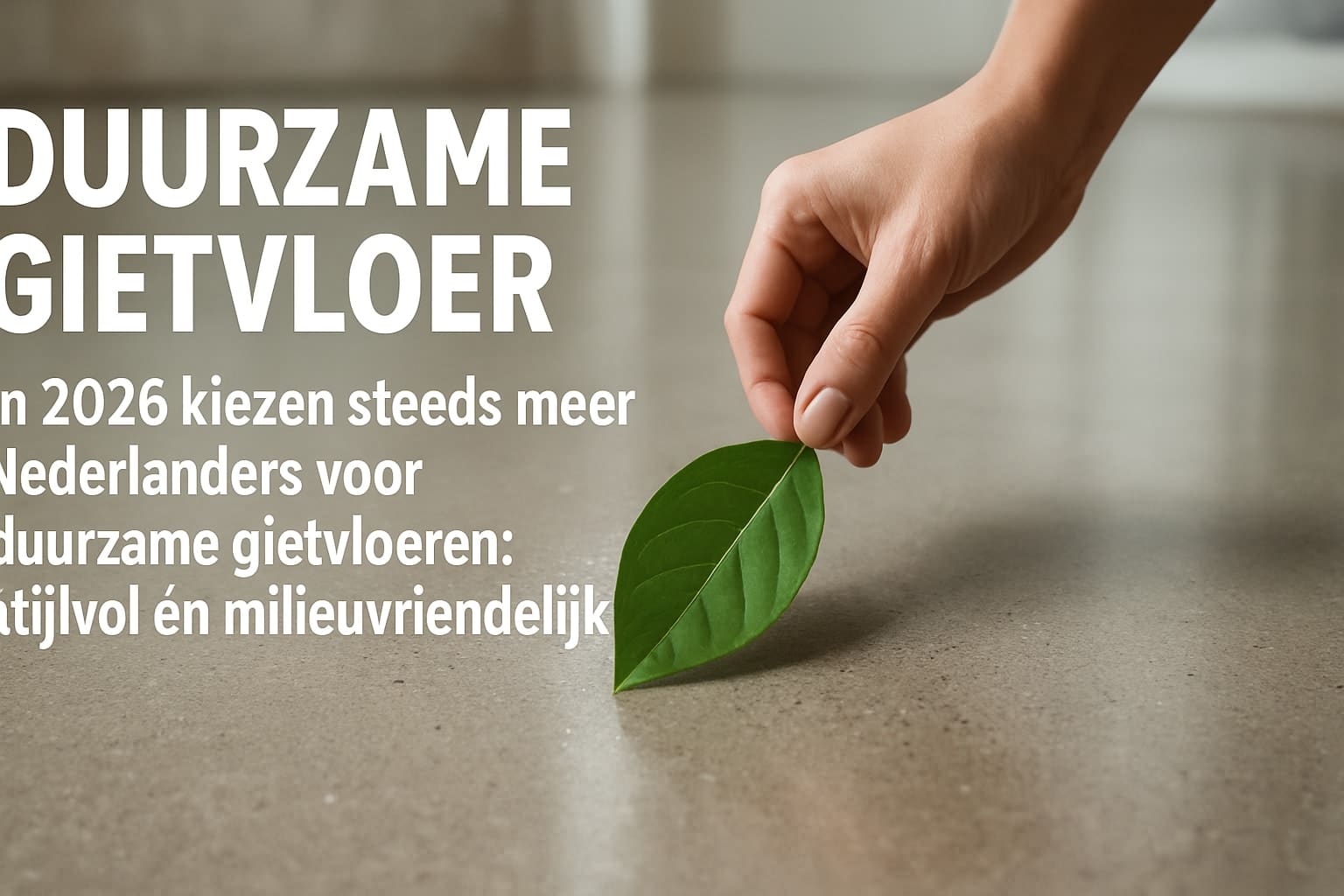 Duurzame Gietvloer Guide: Alles Over Milieuvriendelijke Vloeren 2026